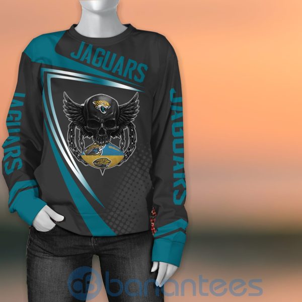 Jacksonville Jaguars NFL Skull American Football Sporty Design 3D All Over Printed Shirt Product Photo