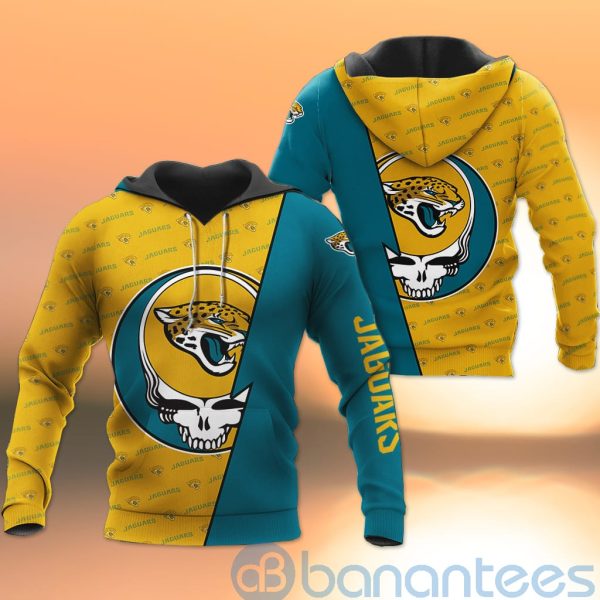 Jacksonville Jaguars NFL Team Logo Grateful Dead Design 3D All Over Printed Shirt Product Photo