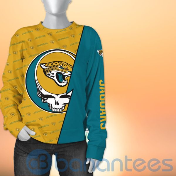 Jacksonville Jaguars NFL Team Logo Grateful Dead Design 3D All Over Printed Shirt Product Photo