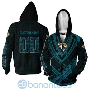 Jacksonville Jaguars NFL Team Logo Polynesian Pattern Custom Name Number 3D All Over Printed Shirt Product Photo