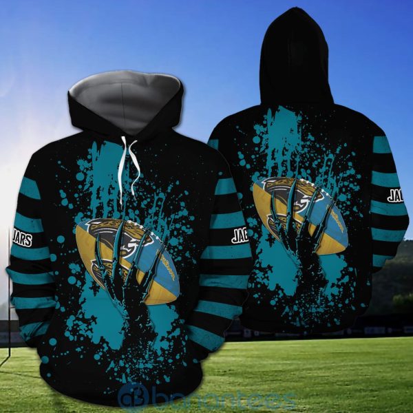Jacksonville Jaguars Skull Hand NFL Football Team Logo Ball 3D All Over Printed Shirt Product Photo