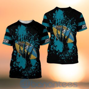 Jacksonville Jaguars Skull Hand NFL Football Team Logo Ball 3D All Over Printed Shirt Product Photo