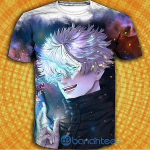 Jujutsu Kaisen Satoru Gojo Character All Over Printed 3D Shirt - 3D T-Shirt - Black