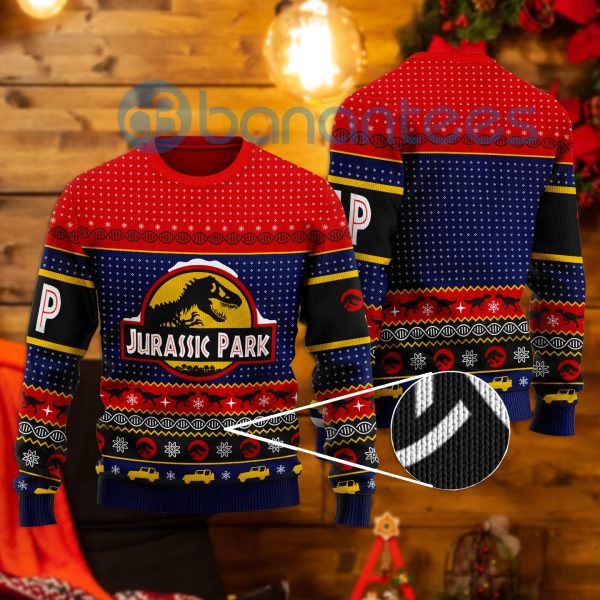 Jurassic Park Santa All Over Printed Ugly Christmas Sweater Product Photo