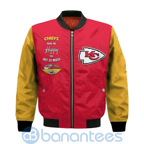 Kansas City Chiefs American Football Team Logo Custom Name Bomber Jacket Product Photo