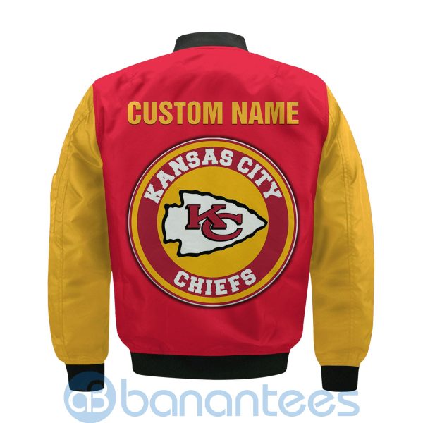 Kansas City Chiefs American Football Team Logo Custom Name Bomber Jacket Product Photo