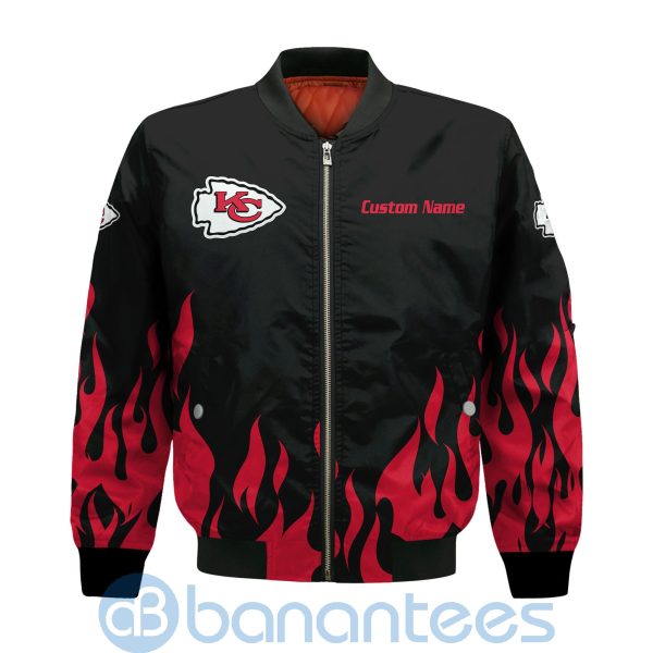 Kansas City Chiefs Football Team Logo Disney Mickey Custom Name Bomber Jacket Product Photo