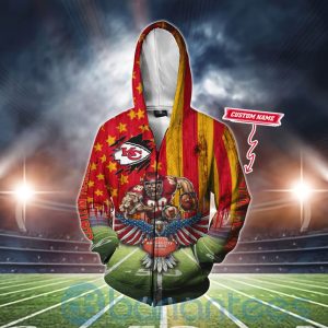Kansas City Chiefs Mascot Eagle Custom Name 3D All Over Printed Shirt Product Photo