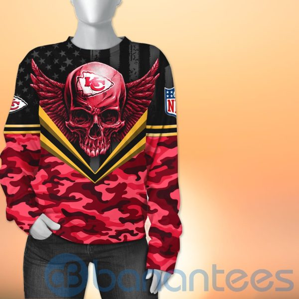 Kansas City Chiefs Skull Wings 3D All Over Printed Shirt Product Photo