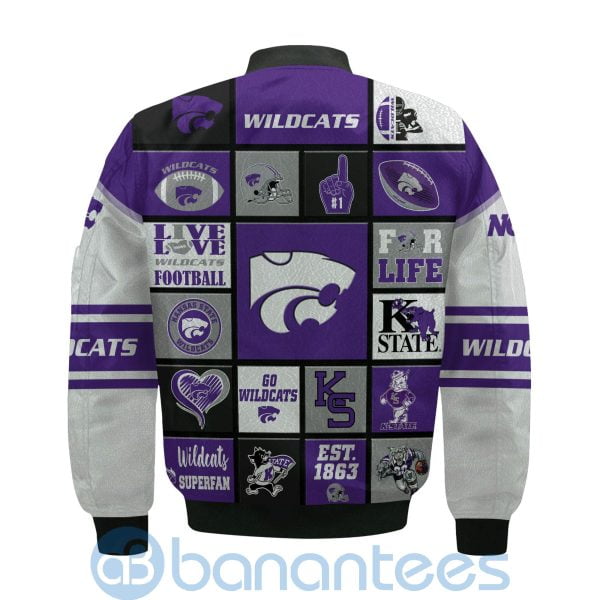 Kansas State Wildcats Custom Name Bomber Jacket Product Photo