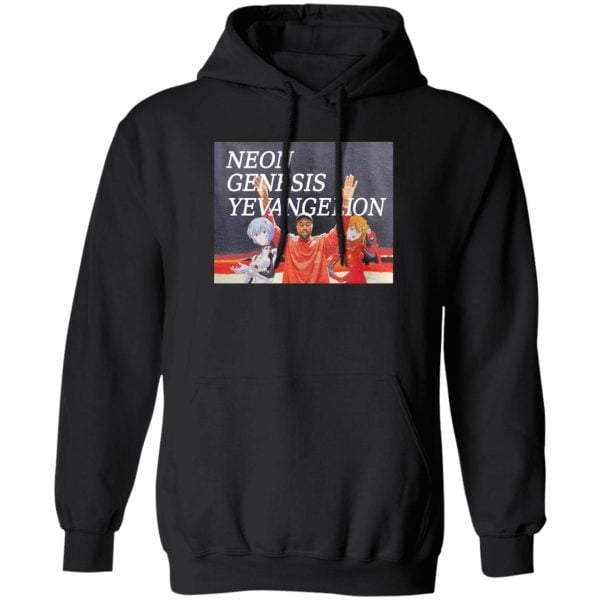 Kanye West Neon Genesis Evangelion Anime T Shirt Hoodie Sweatshirt Product Photo
