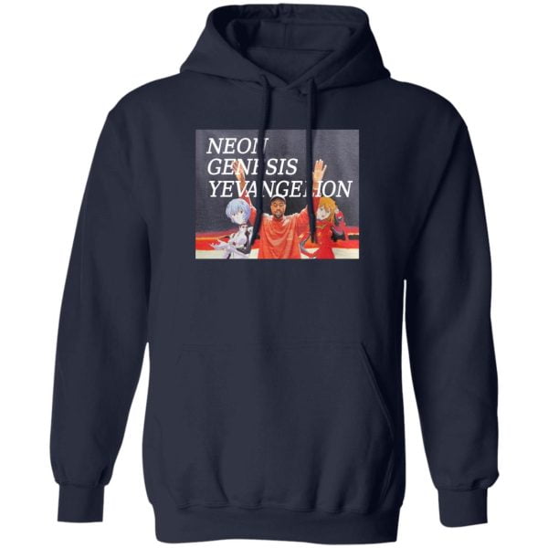 Kanye West Neon Genesis Evangelion Anime T Shirt Hoodie Sweatshirt Product Photo