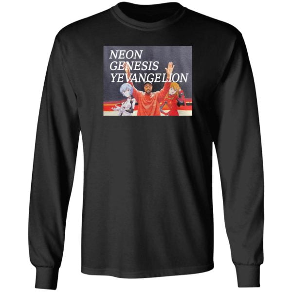 Kanye West Neon Genesis Evangelion Anime T Shirt Hoodie Sweatshirt Product Photo
