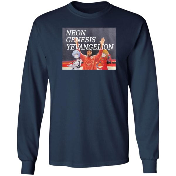 Kanye West Neon Genesis Evangelion Anime T Shirt Hoodie Sweatshirt Product Photo