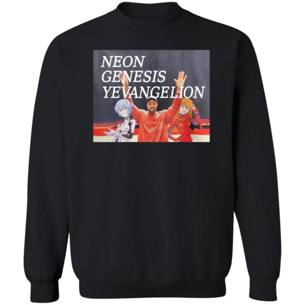 Kanye West Neon Genesis Evangelion Anime T Shirt Hoodie Sweatshirt Product Photo