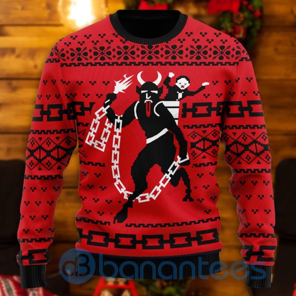 Krampus The Christmas Deil All Over Printed Ugly Christmas Sweater Product Photo