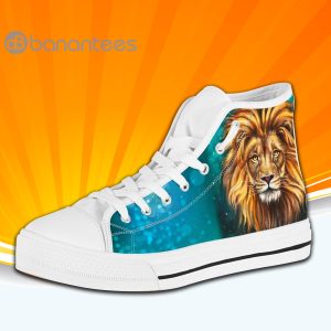 Lion Print High Top Canvas Shoes Sneakers For Men And Women Product Photo