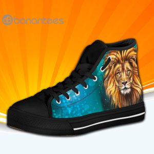 Lion Print High Top Canvas Shoes Sneakers For Men And Women Product Photo