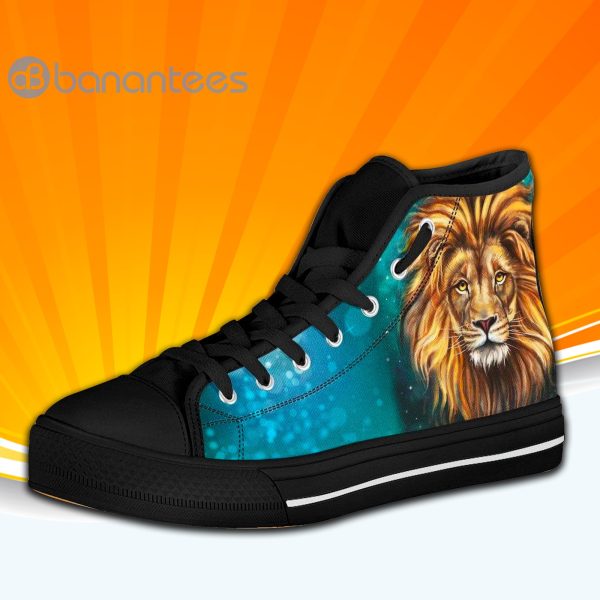 Lion Print High Top Canvas Shoes Sneakers For Men And Women Product Photo