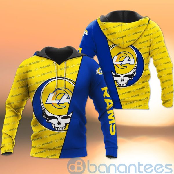 Los Angeles Rams NFL Team Logo Grateful Dead Design 3D All Over Printed Shirt Product Photo