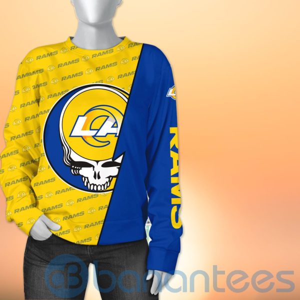 Los Angeles Rams NFL Team Logo Grateful Dead Design 3D All Over Printed Shirt Product Photo
