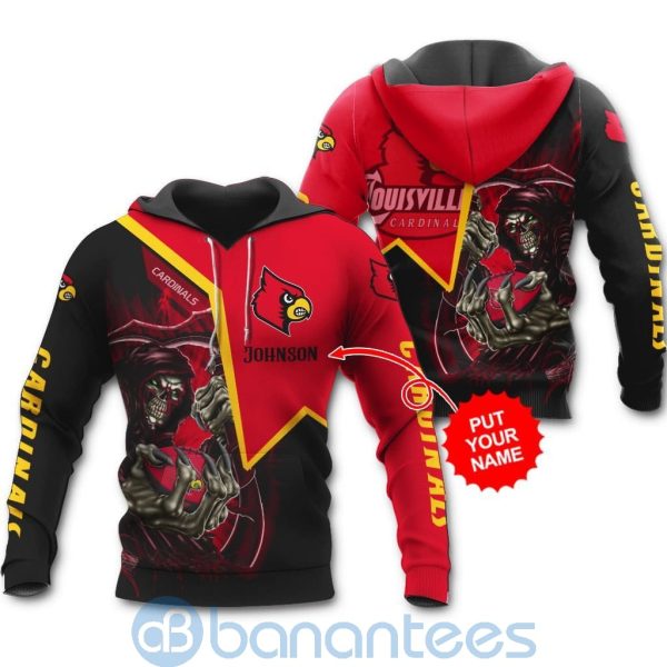 Louisville Cardinals Custom Name 3D All Over Printed Shirt Product Photo