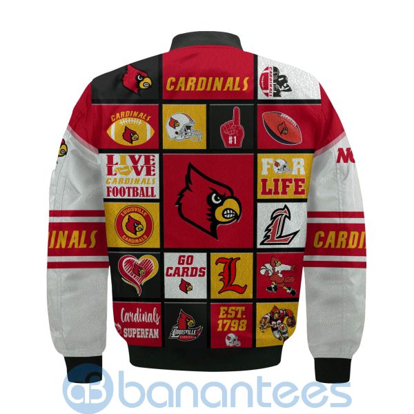 Louisville Cardinals Custom Name Bomber Jacket Product Photo