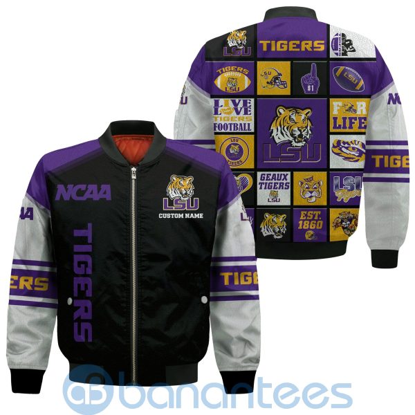 LSU Tigers Custom Name Bomber Jacket Product Photo