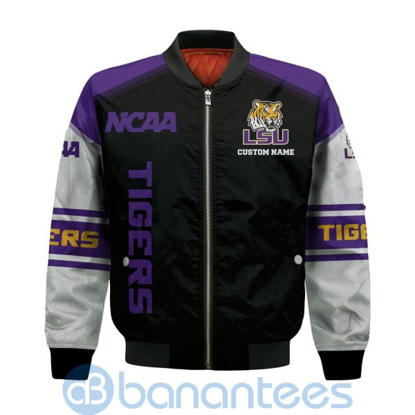 LSU Tigers Custom Name Bomber Jacket Product Photo