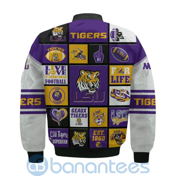 LSU Tigers Custom Name Bomber Jacket Product Photo