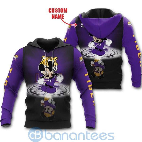 LSU Tigers Disney Mickey Mouse In Water Custom Name 3D All Over Printed Shirt Product Photo