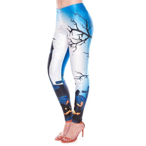 Happy Halloween Night Pumpkin Leggings Product Photo