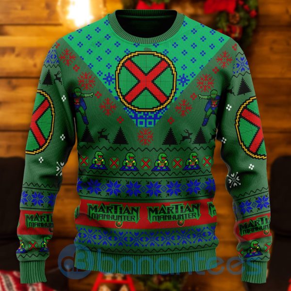 Martian Manhunter Dc Comics All Over Printed Ugly Christmas Sweater Product Photo
