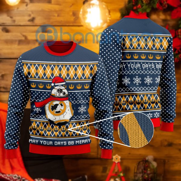 May Your Days BB Merry All Over Printed Christmas Sweater Product Photo