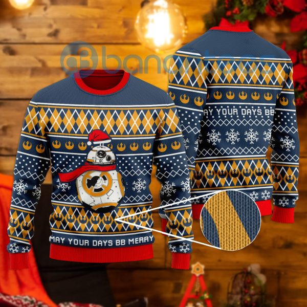 May Your Days BB Merry All Over Printed Ugly Christmas Sweater Product Photo