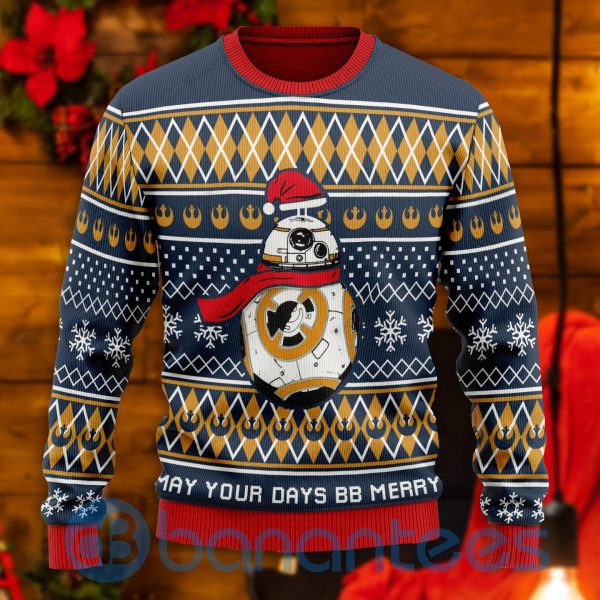 May Your Days BB Merry All Over Printed Ugly Christmas Sweater Product Photo
