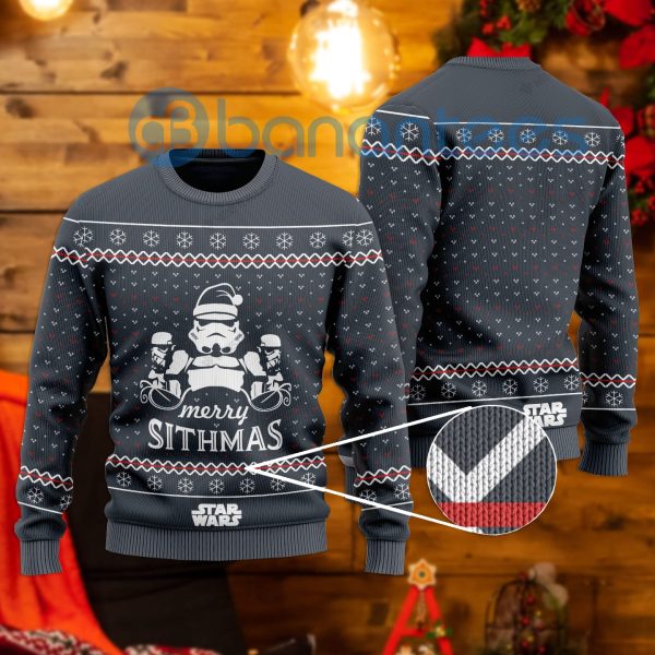 Merry Sithmas All Over Printed Ugly Christmas Sweater Product Photo