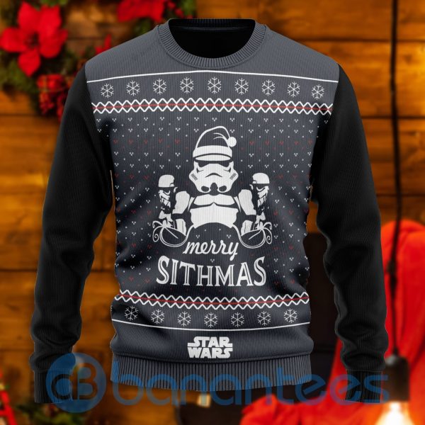 Merry Sithmas Star Wars All Over Printed Ugly Christmas Sweater Product Photo
