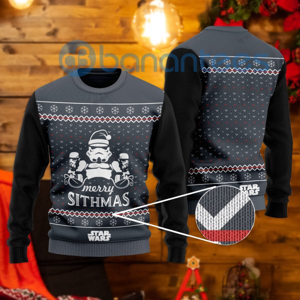 Merry Sithmas Star Wars All Over Printed Ugly Christmas Sweater Product Photo