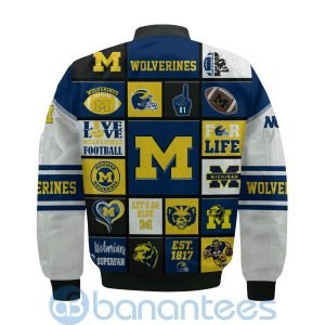 Michigan Wolverines Custom Name Bomber Jacket Product Photo