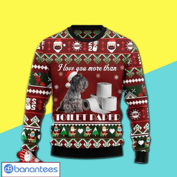 Miniature Schnauzer I Love You More Than Toilet Paper Awesome All Over Print 3D Ugly Sweater Product Photo