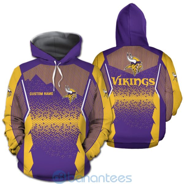 Minnesota Vikings NFL Football Team Custom Name 3D All Over Printed Shirt For Fans Product Photo