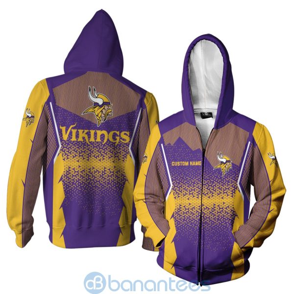 Minnesota Vikings NFL Football Team Custom Name 3D All Over Printed Shirt For Fans Product Photo