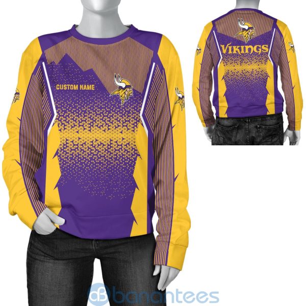 Minnesota Vikings NFL Football Team Custom Name 3D All Over Printed Shirt For Fans Product Photo