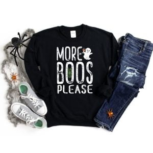 More Boos Please Ghost Funny Halloween Sweatshirt Product Photo