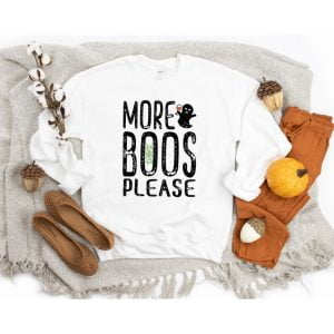 More Boos Please Ghost Funny Halloween Sweatshirt Product Photo