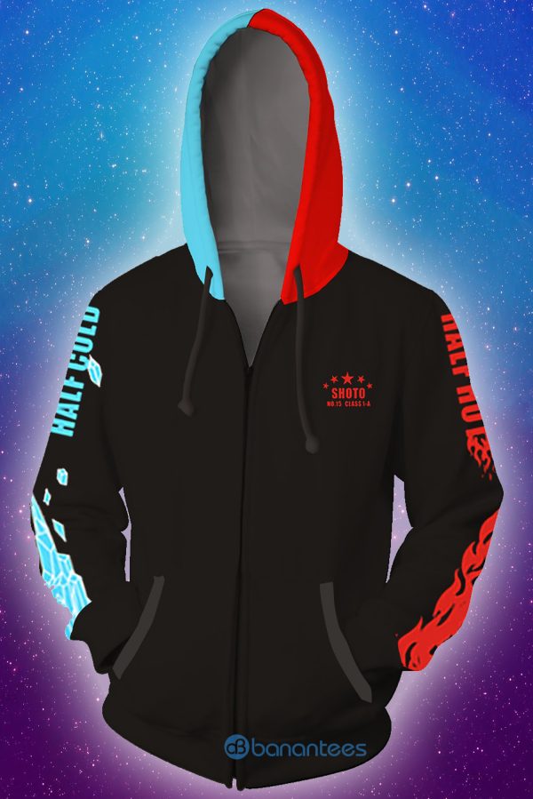 My Hero Academia Boku No Hero Shoto Todoroki All Over Printed 3D Zip Hoodie Product Photo