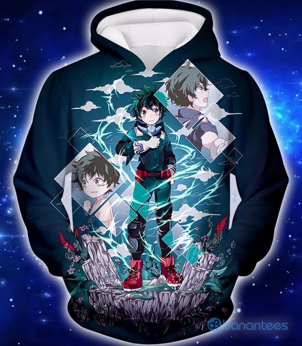 My Hero Academia Chasing The Dreams Of Hero Izuki Midoriya All Over Printed 3D Shirt - 3D Hoodie - Black