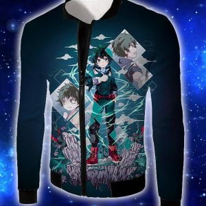 My Hero Academia Chasing The Dreams Of Hero Izuki Midoriya All Over Printed 3D Shirt - Bomber Jacker - Black