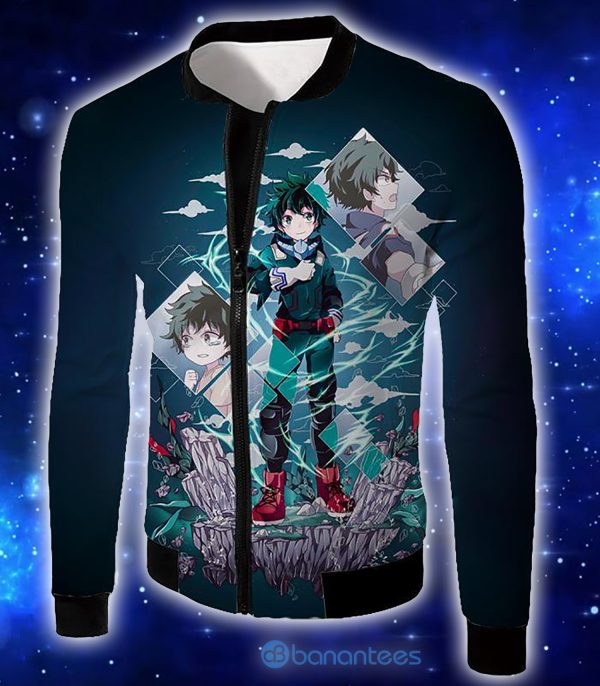 My Hero Academia Chasing The Dreams Of Hero Izuki Midoriya All Over Printed 3D Shirt - Bomber Jacker - Black